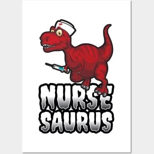 'Funny Nurse-Saurus' Awesome Nurse Gift Posters and Art